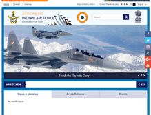 Tablet Screenshot of indianairforce.nic.in